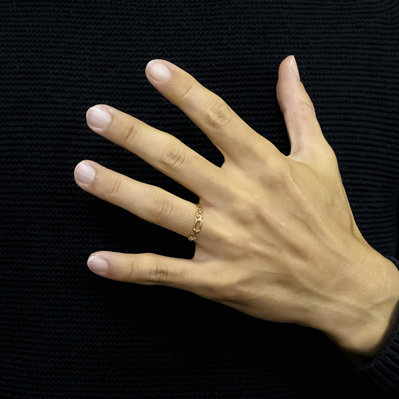18金 リング レディース ゴールド 18k 細め 指輪 普段使い ピンキーリング 婚約指輪 ブロックチェーン シンプル おしゃれ 人気 ストレート 送料無料 セール saleの画像