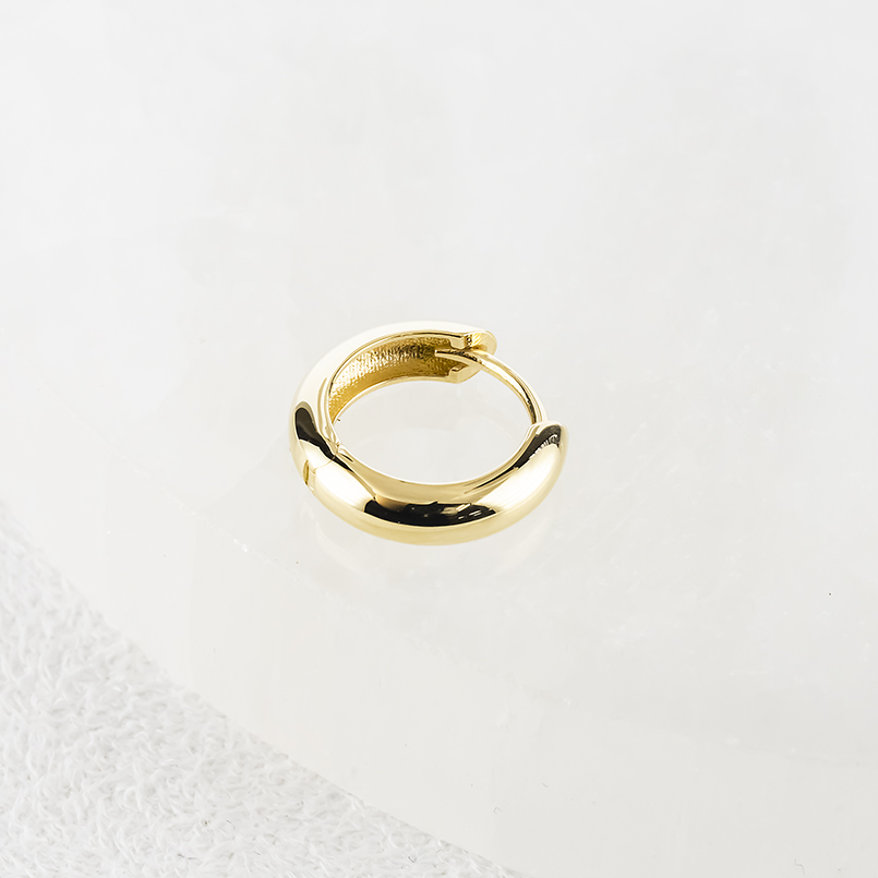 18金 フープピアス メンズ 片耳 甲丸 ゴールド 18k 地金 普段使い 小さめ 太め イエローゴールドk18 シンプル おしゃれ 人気 あすつく 送料無料 セール saleの画像