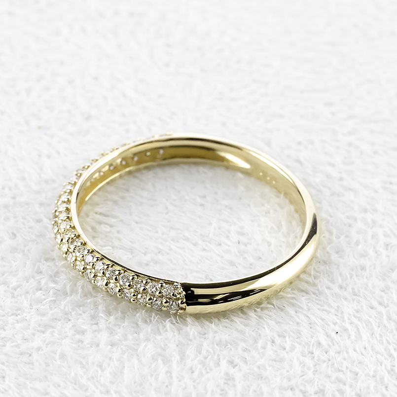 18金 ピンキーリング ダイヤモンド 0.3ct 甲丸 パヴェ レディース ゴールド 18k イエローゴールドk18 指輪 リング 婚約指輪 シンプル 人気 送料無料 セール SALE_8