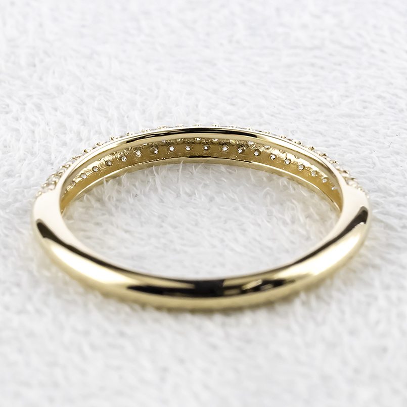 18金 ピンキーリング ダイヤモンド 0.3ct 甲丸 パヴェ レディース ゴールド 18k イエローゴールドk18 指輪 リング 婚約指輪 シンプル 人気 送料無料 セール SALE_7