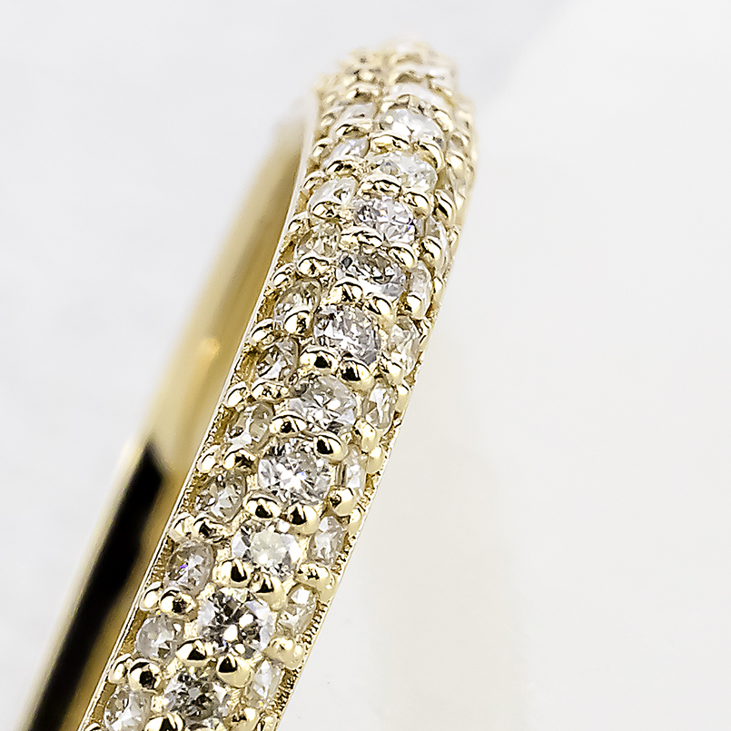 18金 ピンキーリング ダイヤモンド 0.3ct 甲丸 パヴェ レディース ゴールド 18k イエローゴールドk18 指輪 リング 婚約指輪 シンプル 人気 送料無料 セール SALE_6