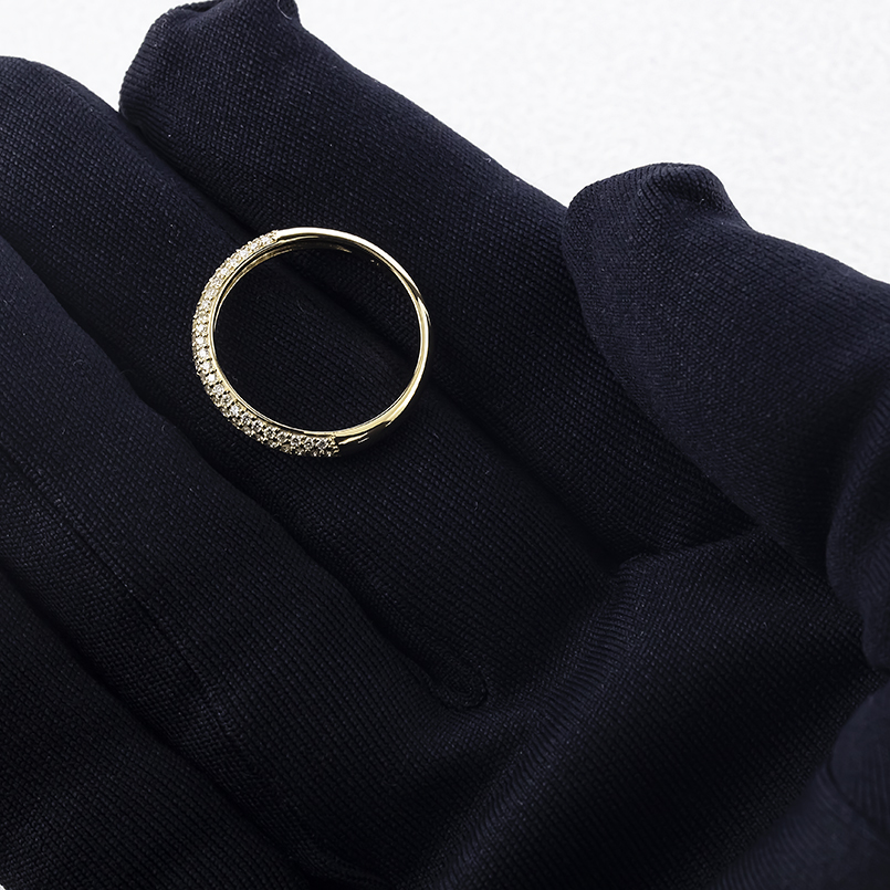 18金 ピンキーリング ダイヤモンド 0.3ct 甲丸 パヴェ レディース ゴールド 18k イエローゴールドk18 指輪 リング 婚約指輪 シンプル 人気 送料無料 セール SALE_4