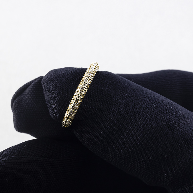 18金 ピンキーリング ダイヤモンド 0.3ct 甲丸 パヴェ レディース ゴールド 18k イエローゴールドk18 指輪 リング 婚約指輪 シンプル 人気 送料無料 セール SALE_3