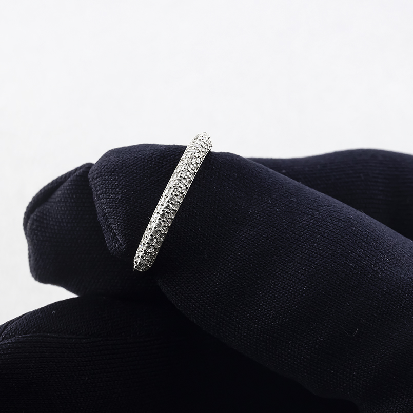 プラチナ ピンキーリング ダイヤモンド 0.3ct 甲丸 パヴェ レディース pt900 指輪 普段使い リング 婚約指輪 シンプル 人気 おしゃれ 送料無料 セール saleの画像