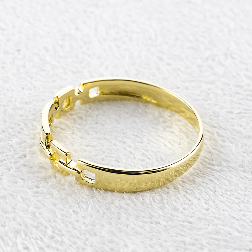 18金 リング レディース ゴールド 18k 細め 指輪 普段使い ピンキーリング 婚約指輪 ブロックチェーン シンプル おしゃれ 人気 ストレート 送料無料 セール saleの画像