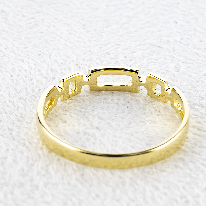 18金 リング レディース ゴールド 18k 細め 指輪 普段使い ピンキーリング 婚約指輪 ブロックチェーン シンプル おしゃれ 人気 ストレート 送料無料 セール saleの画像