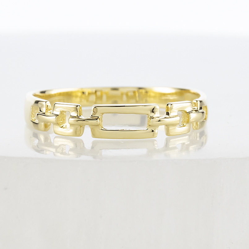 18金 リング レディース ゴールド 18k 細め 指輪 普段使い ピンキーリング 婚約指輪 ブロックチェーン シンプル おしゃれ 人気 ストレート 送料無料 セール saleの画像