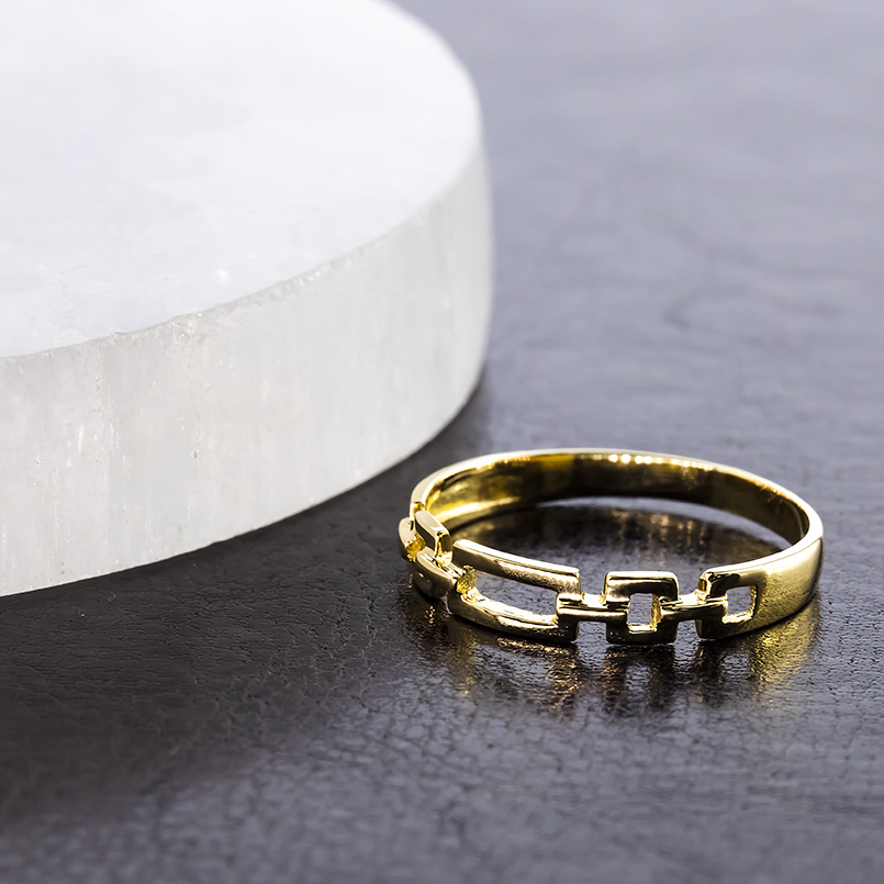 18金 リング レディース ゴールド 18k 細め 指輪 普段使い ピンキーリング 婚約指輪 ブロックチェーン シンプル おしゃれ 人気 ストレート 送料無料 セール saleの画像