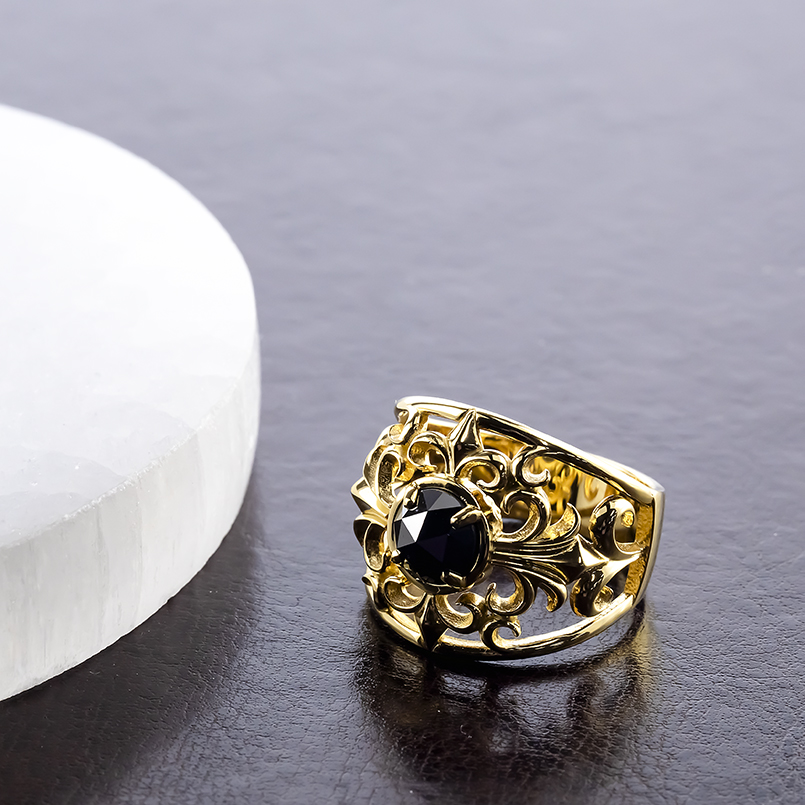 18金 リング ブラックダイヤモンド 2ct ...の詳細画像5