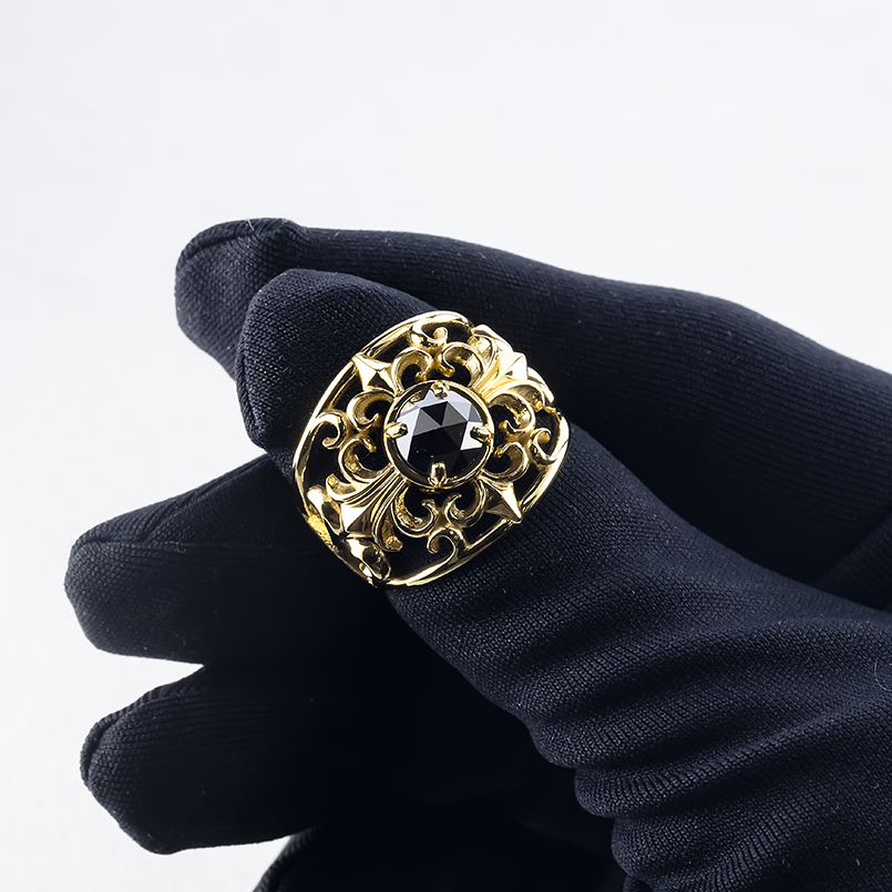 18金 リング ブラックダイヤモンド 2ct ...の詳細画像3