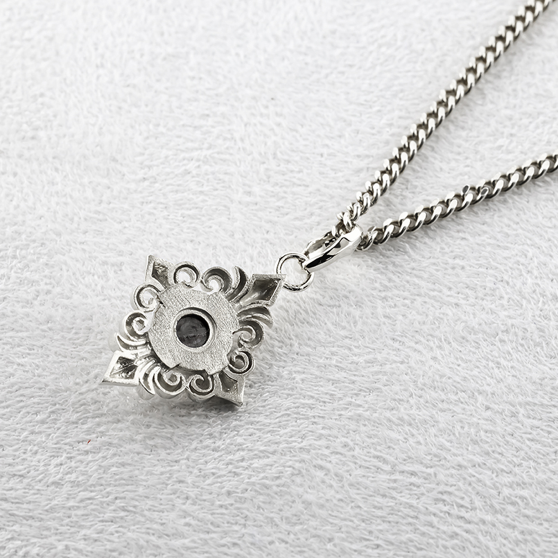 シルバー ネックレス 喜平 トップ ブラックダイヤモンド 2ct ペンダントトップ 大ぶり 大きめ 透かし sv925 シンプル おしゃれ 男女兼用 送料無料 セール saleの画像