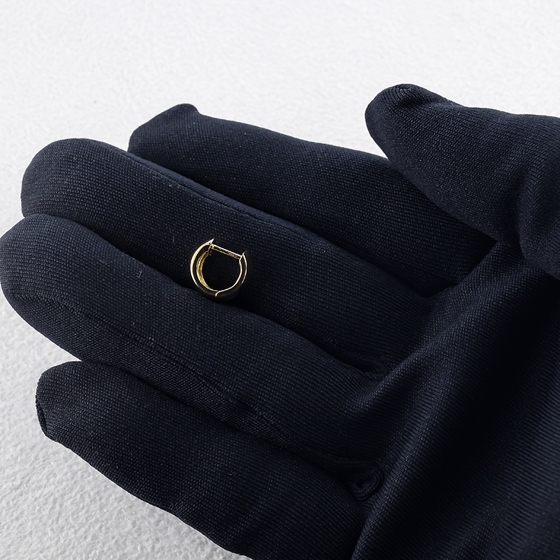 18金 フープピアス 片耳 レディース 幅広 太め 中折れ式 ゴールド 18k ピアス イエローゴールドk18 シンプル 人気 おしゃれ あすつく 送料無料 セールの画像