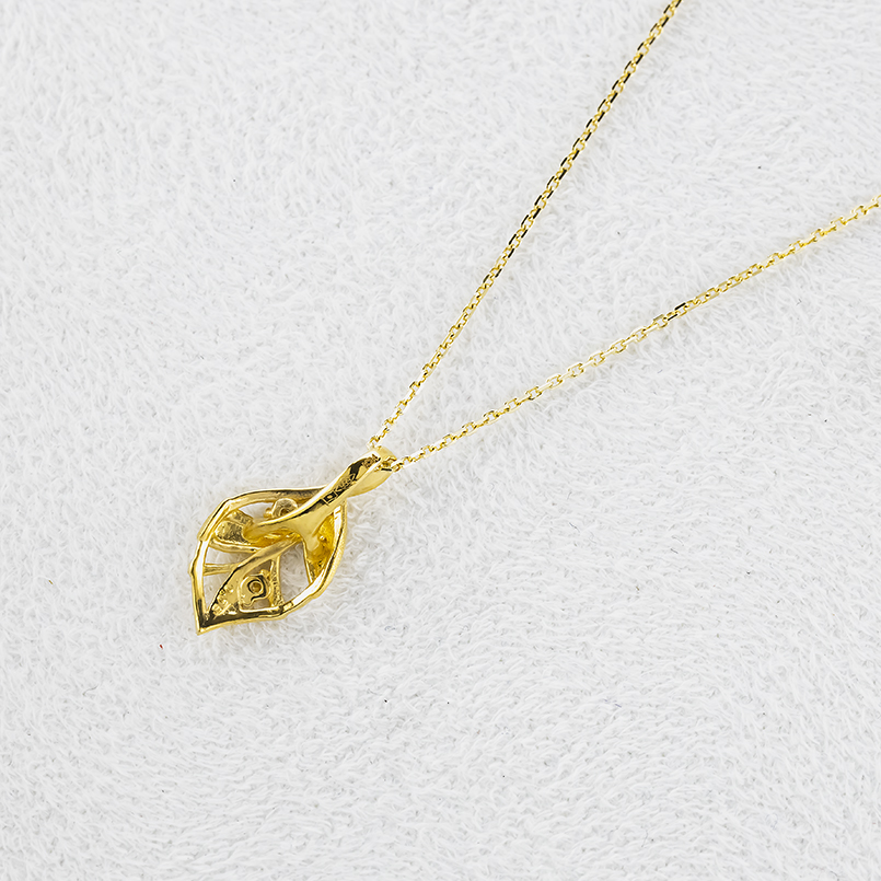 24金 リーフ ネックレス トップ 純金 造幣局検定刻印 ダイヤモンド ペンダントトップ レディース 金 ゴールド 24k 葉 シンプル あすつく 送料無料 セール saleの画像