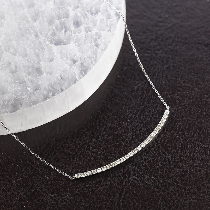 プラチナ ネックレス ダイヤモンド 0.3ct レディース ラインネックレス スライド式 45cm pt850 pt900 シンプル おしゃれ 人気 あすつく 送料無料 セール saleの画像