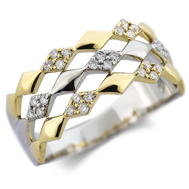 婚約指輪 プラチナ 18金 リング ダイヤモンド 0.23ct レディース 幅広