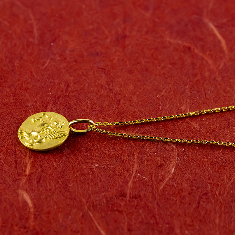 24金 ネックレス トップ 純金 ペガサス スモールメダル 造幣局検定刻印 ペンダントトップ ゴールド 24k 金 地金 人気 男女兼用 あすつく 送料無料 セール saleの画像