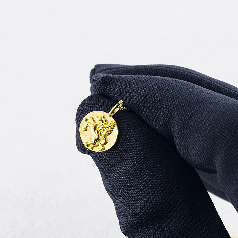 24金 ネックレス トップ 純金 ペガサス スモールメダル 造幣局検定刻印 ペンダントトップ ゴールド 24k 金 地金 人気 男女兼用 あすつく 送料無料 セール saleの画像