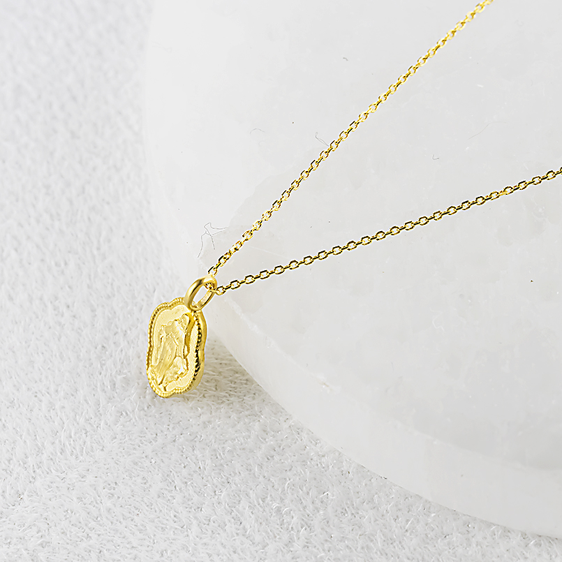 24金 ネックレス トップ 純金 マリア メダイ スモールメダル 造幣局検定刻印 ペンダントトップ ゴールド 24k 金 地金 男女兼用 あすつく 送料無料 セール saleの画像