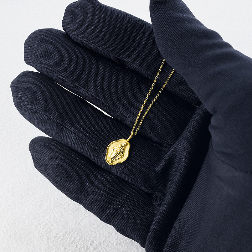 24金 ネックレス トップ 純金 マリア メダイ スモールメダル 造幣局検定刻印 ペンダントトップ ゴールド 24k 金 地金 男女兼用 あすつく 送料無料 セール saleの画像