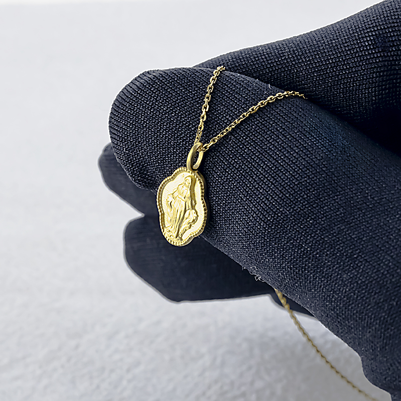 24金 ネックレス トップ 純金 マリア メダイ スモールメダル 造幣局検定刻印 ペンダントトップ ゴールド 24k 金 地金 男女兼用 あすつく 送料無料 セール saleの画像