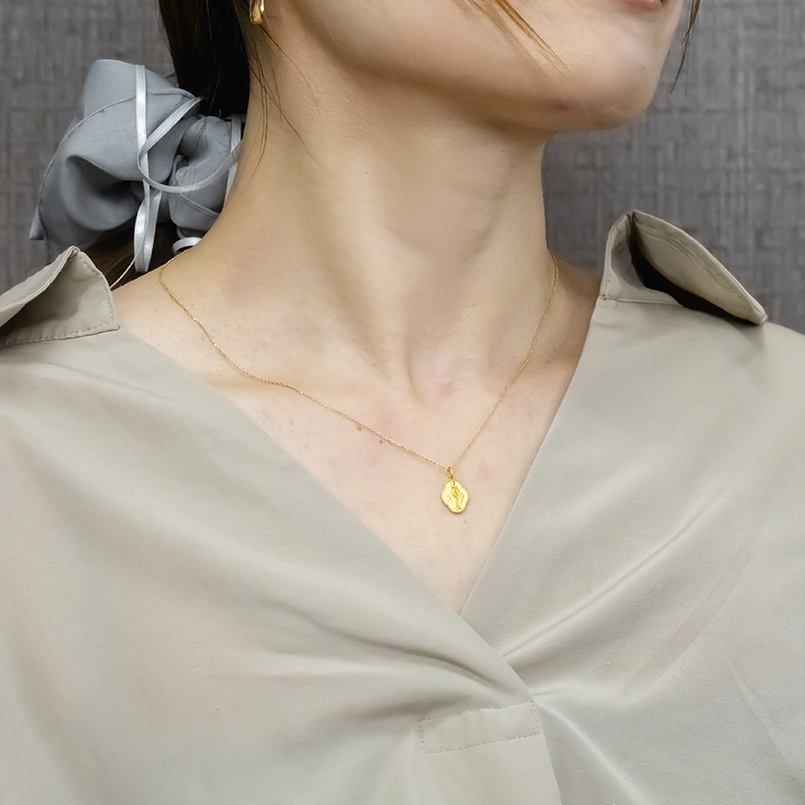 24金 ネックレス トップ 純金 マリア メダイ スモールメダル 造幣局検定刻印 ペンダントトップ ゴールド 24k 金 地金 男女兼用 あすつく 送料無料 セール saleの画像