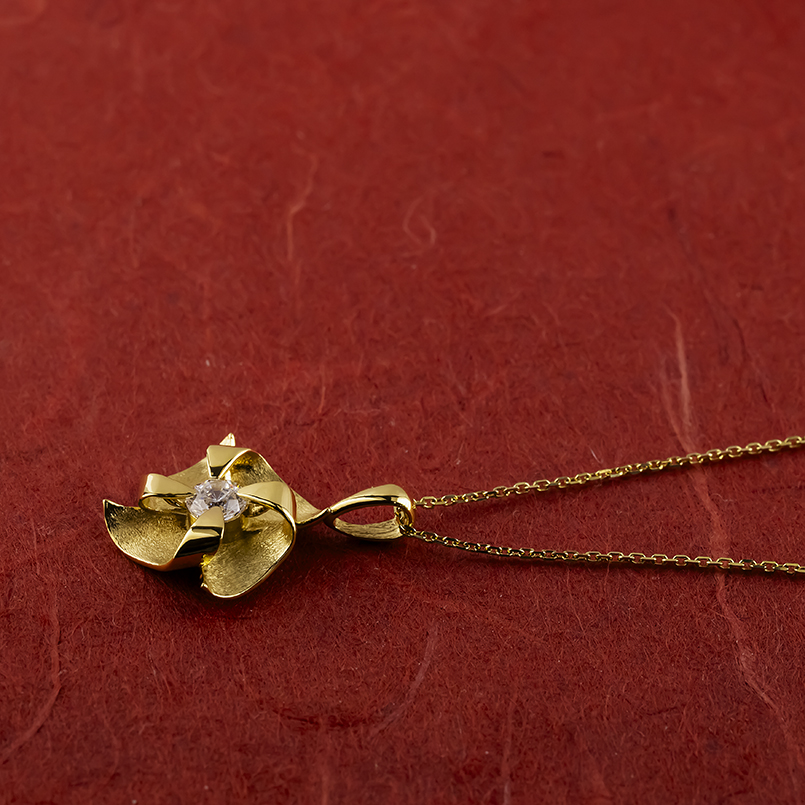 ゴールド ネックレス トップ ダイヤモンド 0.2ct 風車 ペンダントトップ ヘッド レディース 大ぶり 10金 10k イエローゴールドk10 人気 送料無料 セール saleの画像