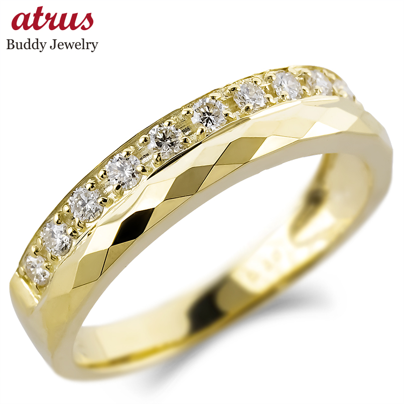 ジュエリー工房アトラス 18金 リング ダイヤモンド 0.2ct レディース 9 