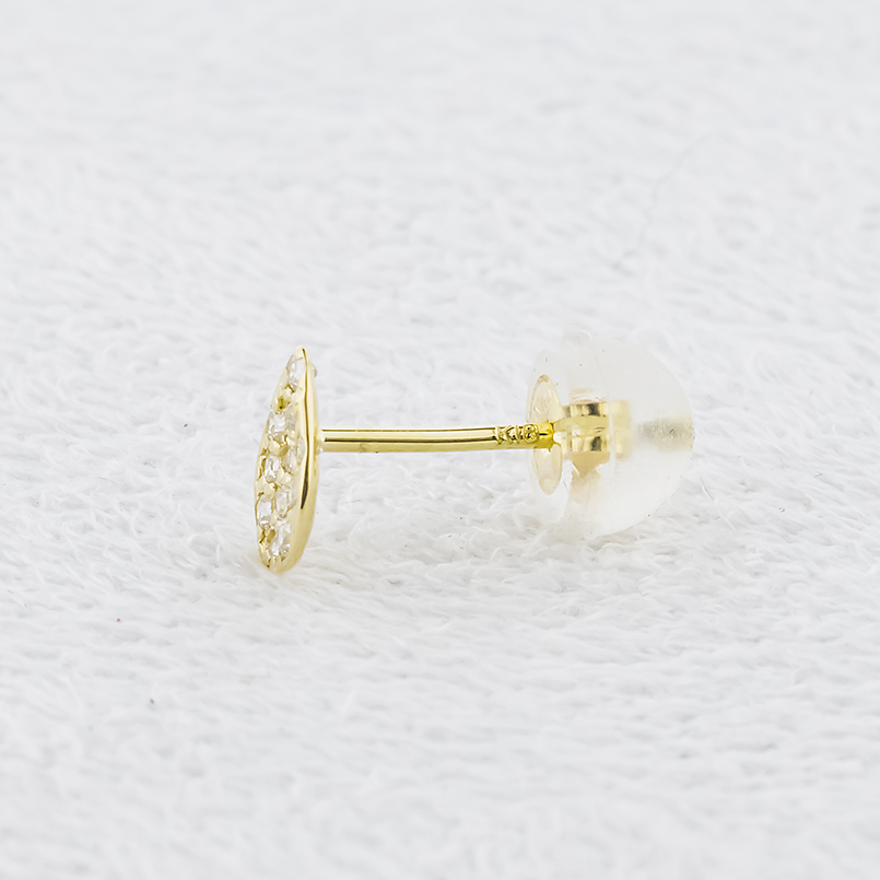 18金 ピアス ダイヤモンド 0.05ct 片耳 ドロップ ゴールド 18k イエローゴールドk18 ツユ 雫 シンプル 普段使い 人気 男女兼用 あすつく 送料無料 セール saleの画像