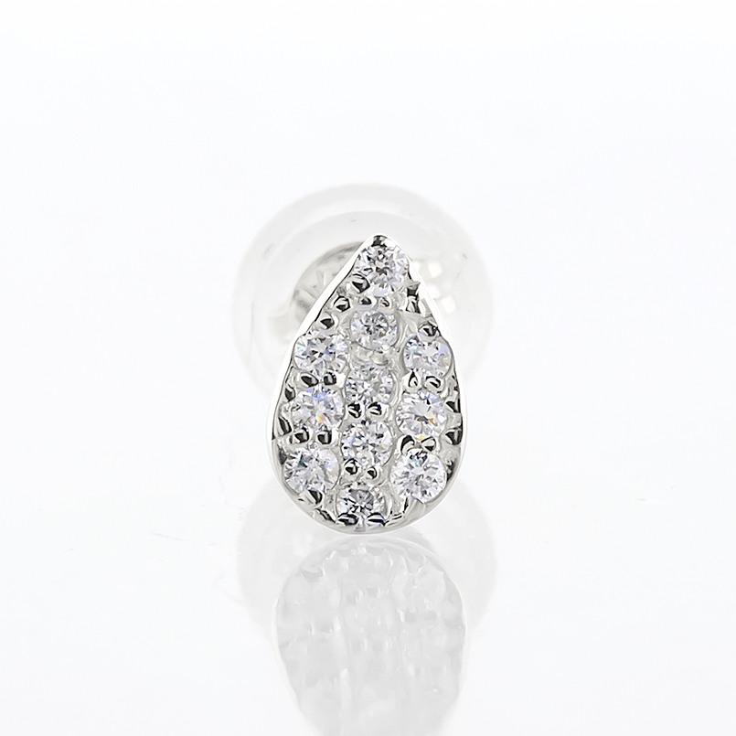 プラチナ ピアス ダイヤモンド 0.05ct 片耳 ドロップ レディース pt900 ツユ 雫 ティアドロップ シンプル 普段使い おしゃれ あすつく 送料無料 セール saleの画像