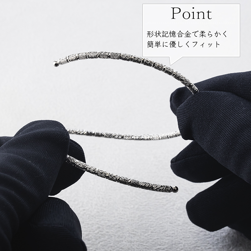 プラチナ ブレスレット pt999 バングル レディース 形状記憶 簡単着脱 フリーサイズ 純プラチナ クロスカット シンプル 人気 あすつく 送料無料 セール saleの画像