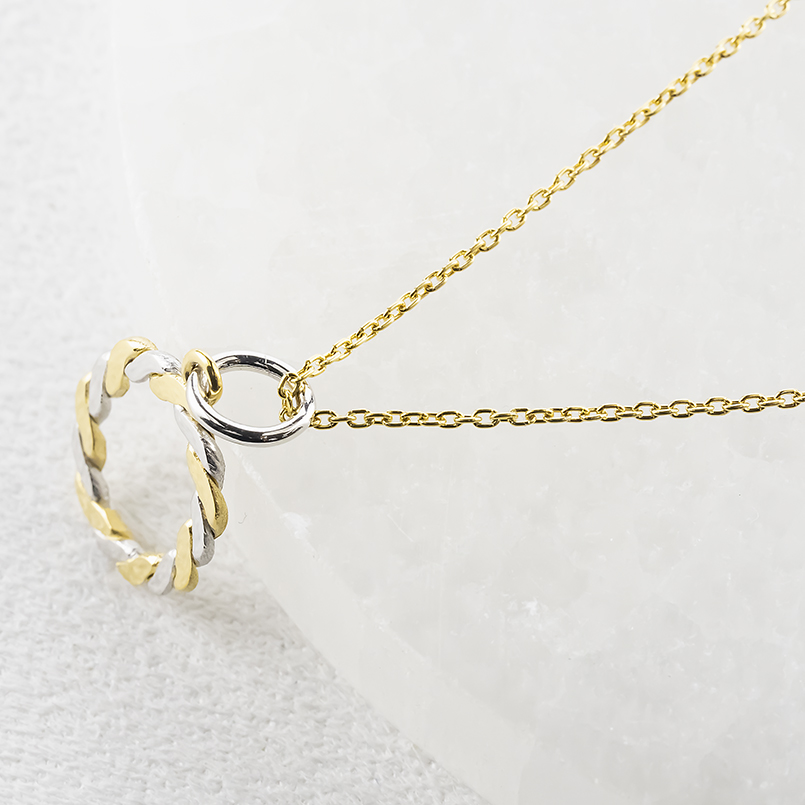 24金 プラチナ ネックレス トップ 純金 pt999 鍛造 ペンダントトップ レディース ツイスト コンビ ゴールド 24k 金 純プラチナ k24 あすつく 送料無料 セールの画像