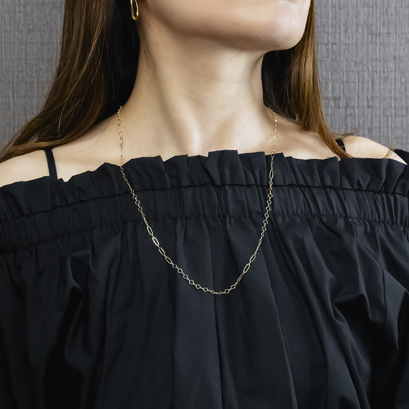 18金 ネックレス チェーンのみ 60cm ゴールド 18k 地金 ロングネックレス イエローゴールドk18シンプル おしゃれ 男女兼用 あすつく 送料無料 セール saleの画像