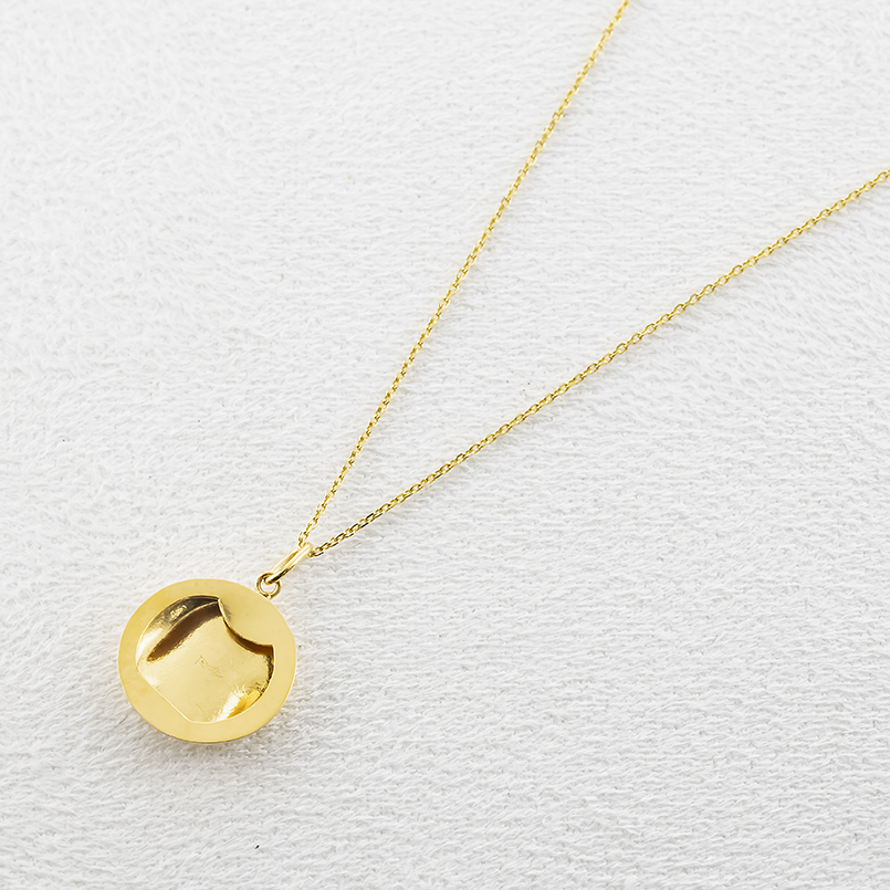 24金 ネックレス トップ 純金 造幣局検定刻印 ペンダントトップ レディース 月 ムーン 丸 まる ゴールド 24k 金 地金 あすつく シンプル 送料無料 セール saleの画像