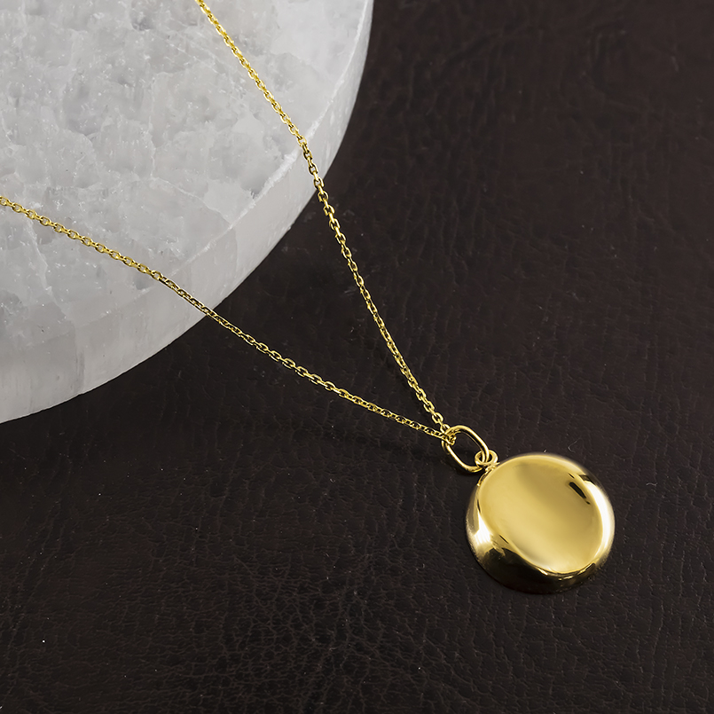 24金 ネックレス トップ 純金 造幣局検定刻印 ペンダントトップ レディース 月 ムーン 丸 まる ゴールド 24k 金 地金 あすつく シンプル 送料無料 セール saleの画像
