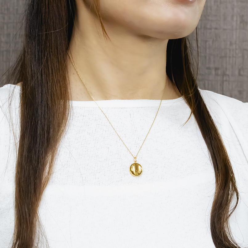 24金 ネックレス トップ 純金 造幣局検定刻印 ペンダントトップ レディース 月 ムーン 丸 まる ゴールド 24k 金 地金 あすつく シンプル 送料無料 セール saleの画像