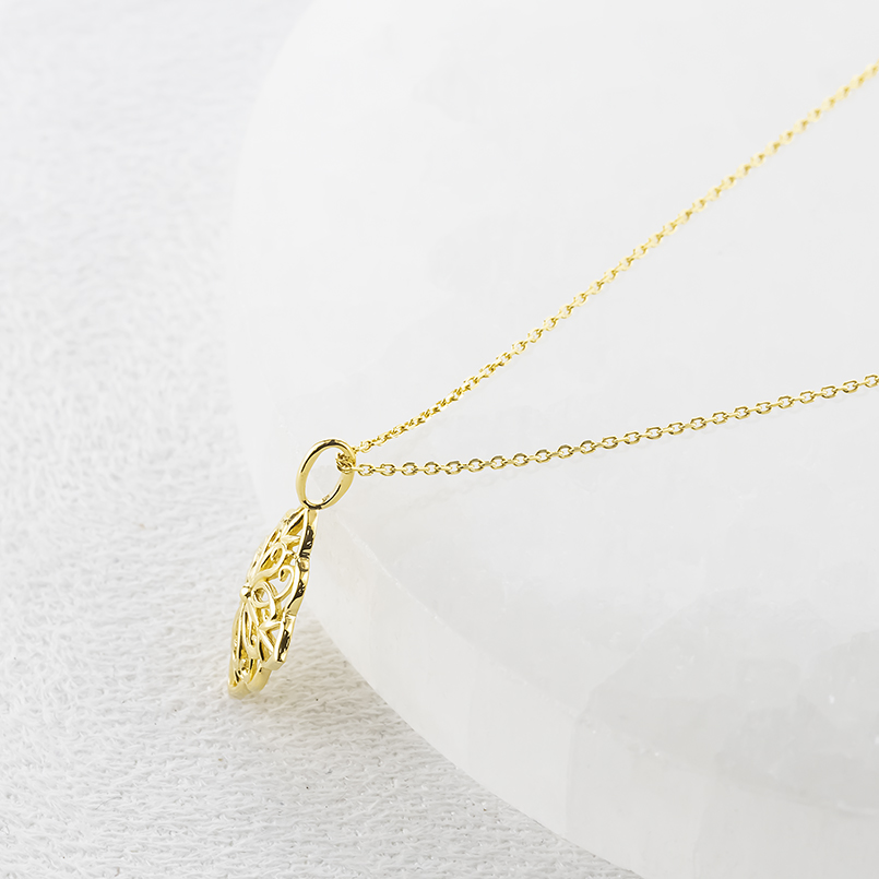 24金 ネックレス トップ 純金 造幣局検定刻印 ペンダントトップ レディース アンティーク調 レース ゴールド 24k 金 地金 あすつく 送料無料 セール saleの画像