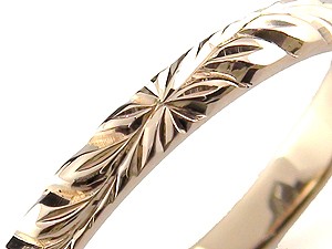 18金 リング メンズ ハワイアンジュエリー ゴールド 18k ピンキーリング 指輪 婚約指輪 ピンクゴールドk18 地金 シンプル ストレート おしゃれ 送料無料 saleの画像