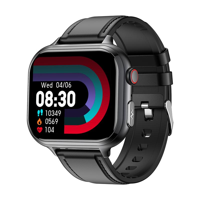スマートウォッチ 日本製センサー 医療レベル心電図ECG+PPG 血圧/糖 血中酸素 24時間体温測定 心拍数 睡眠管理 呼吸率 歩数計 Line着信通知 iphone/Androidの画像