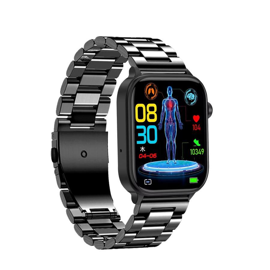 スマートウォッチ 日本製センサー 心電図ECG+PPG 血糖値 血圧 血中酸素 皮膚温測定 BMI体脂肪 尿酸血中脂質 高精度心拍数 睡眠管理 呼吸率 歩数計 父の日の画像