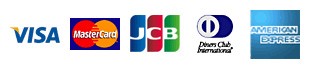 使用可能なクレジットカード(VISA、Master、JCB、AMEX、NICOS)