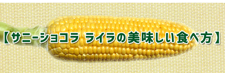 サニーショコラ ライラの美味しい食べ方