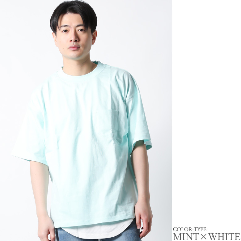 Tシャツ タンクトップ レイヤード メンズ 重ね着 SET セット