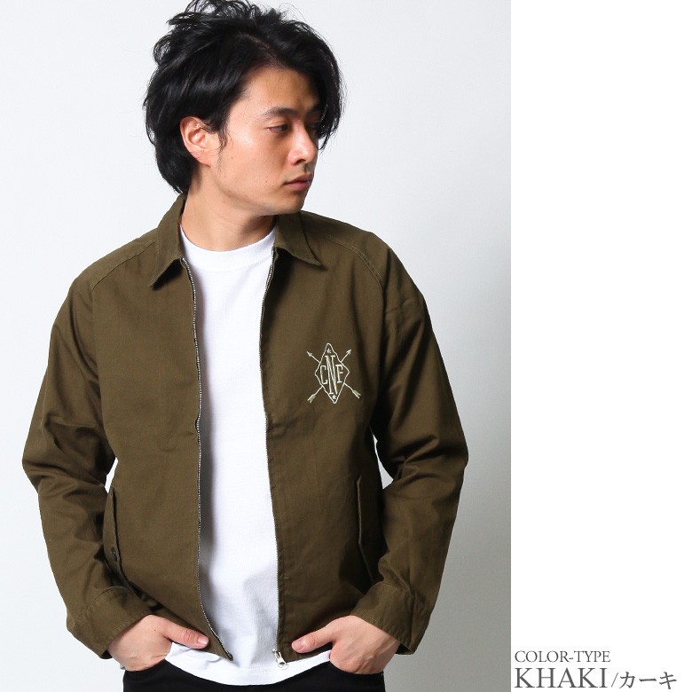 ワークジャケット スイングトップ 刺繍 ライトアウター メンズ アメカジ ブランド Confuse コンフューズ M L Xl 91 H335 Co Maqua Store 通販 Yahoo ショッピング