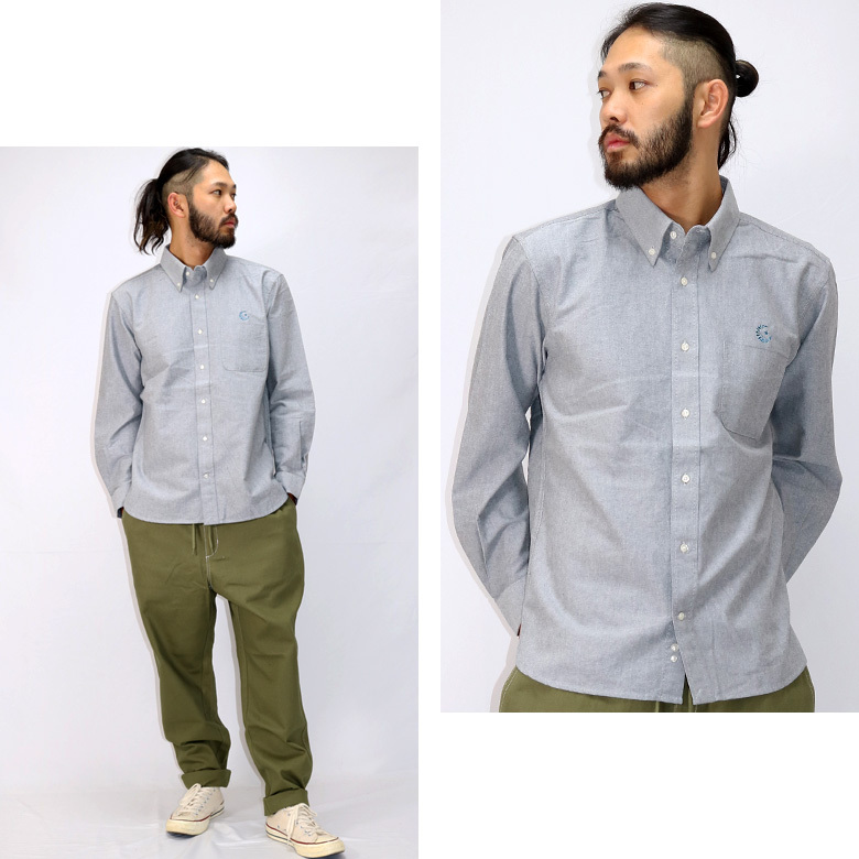 最終決算 ASNADISPEC オックスフォードシャツ ボタンダウン 長袖シャツ 服&ファッション小物