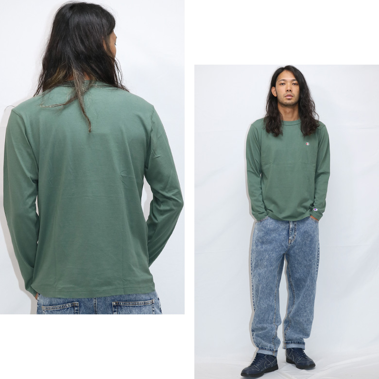 Champion ロンT メンズ tシャツ 長袖 ロングスリーブTシャツ
