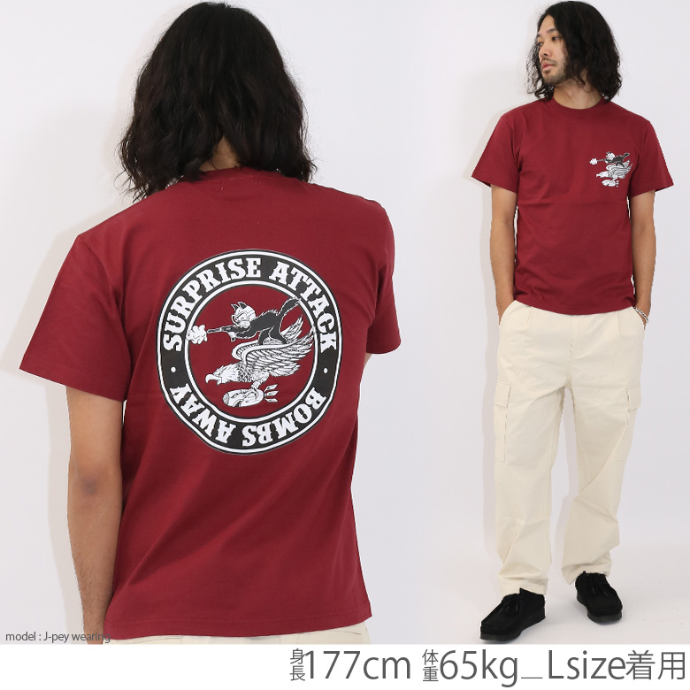 Tシャツ メンズ 半袖 ブランド トップス バックプリント 大きいサイズ