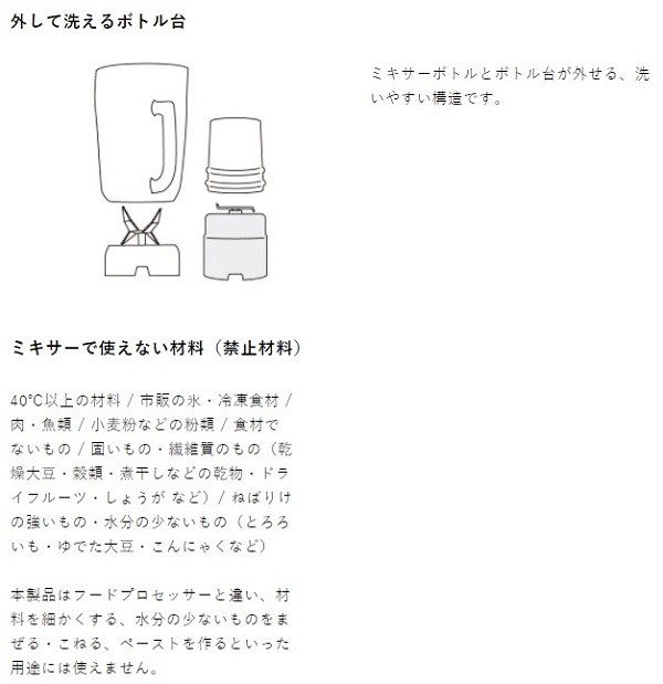 ミキサー テスコム TM8300 TESCOM 氷対応 スムージー 離乳食 ガラス ジュースミキサー 小型 ジューサー 大容量 収納 ミキサーボトル  :000000128472:attention - 通販 - Yahoo!ショッピング