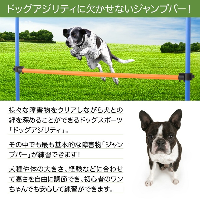 ドッグアジリティ トレーニング アジリティー ペットアジリティ 犬 ジャンプバー ハードル 犬用 ドッグ 障害物 柵 競技 競争 練習 ジャンプ