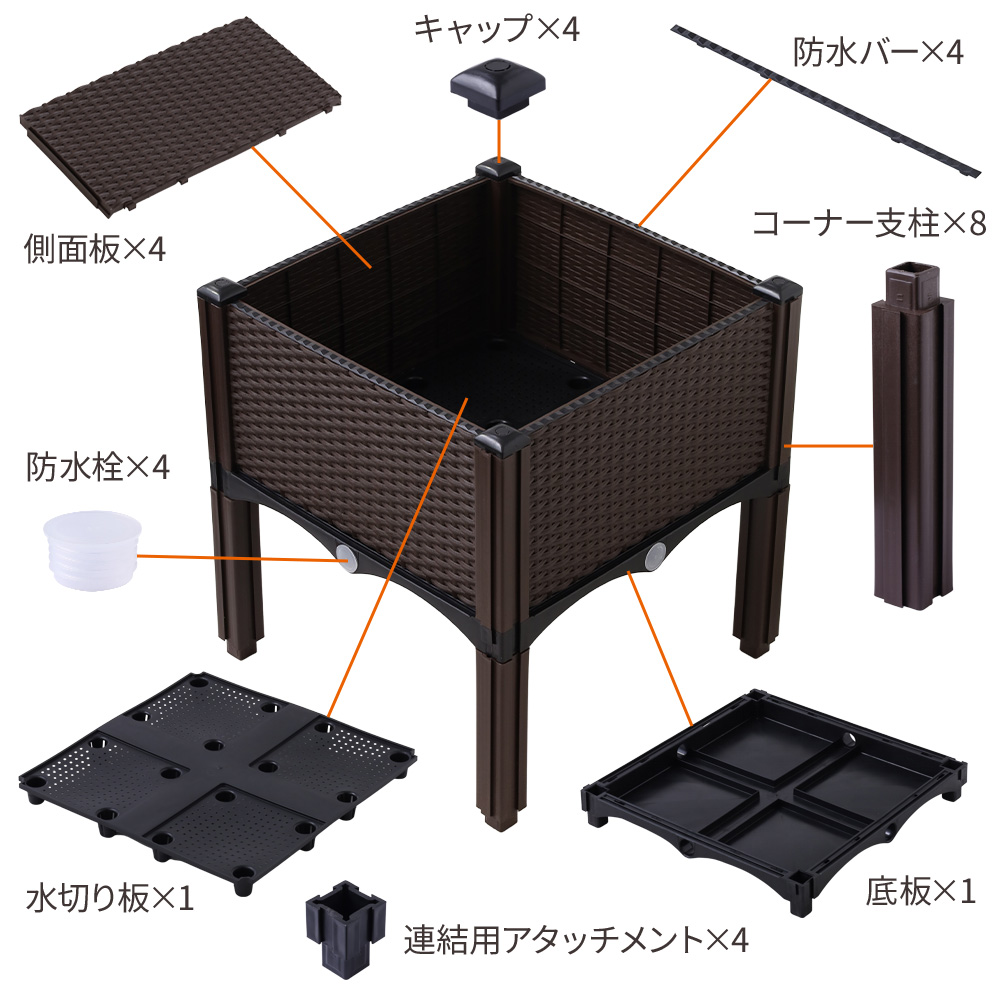 プランターボックス 屋外 脚付き 連結 積み重ね ガーデンボックス 室内 おしゃれ プランタースタンド diy : at-132582 :  attention - 通販 - Yahoo!ショッピング