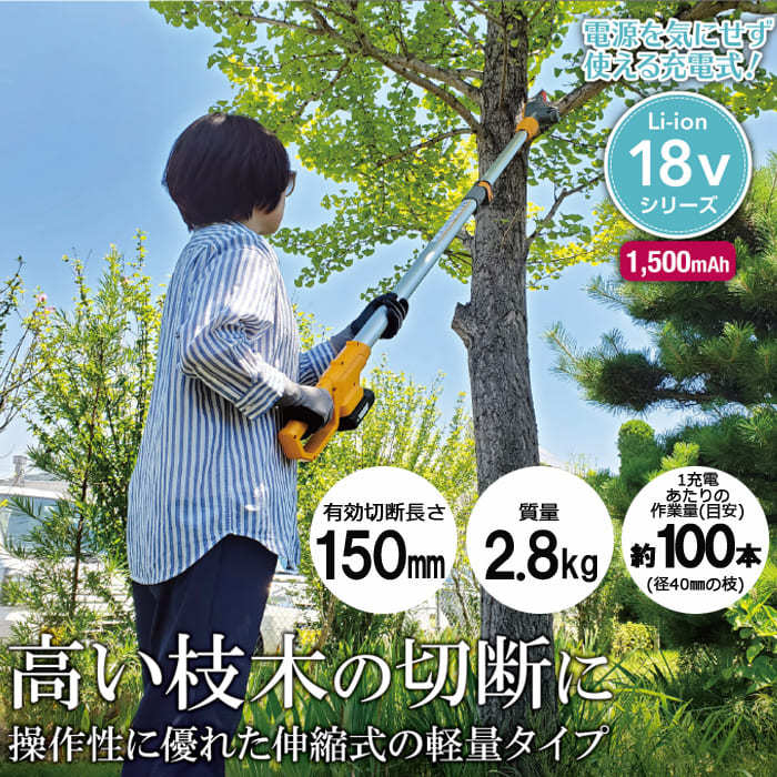 KYOCERA（京セラ） 充電式ポールチェーンソー RYOBI BPCS-1800L1